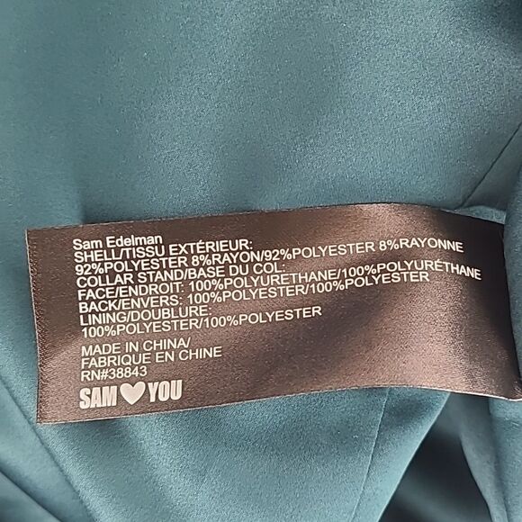 Sam Edelman Double-Breasted Longline Vest Coat Black Size 16 - Picture 15 of 16